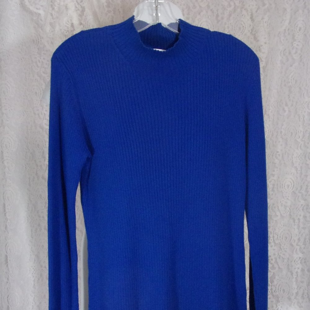 Royal Blue Turtleneck Sweater Worthington Size XL EUC